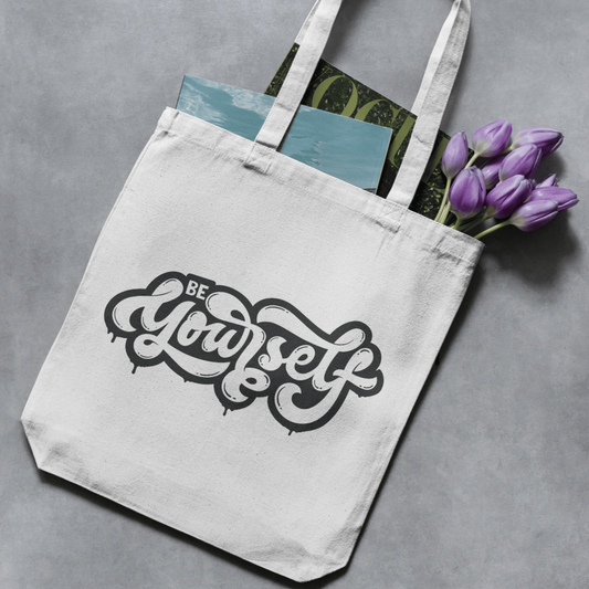Be Yourself – Street-Art Style Polycotton Tote Bag