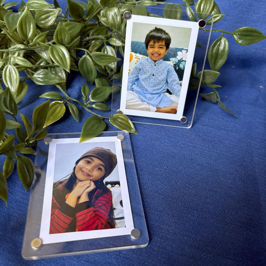 Acrylic Photo Magnet Frames - With Stand (Set of 6)