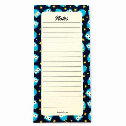 Stellar Owl Premium Tear-Off Notepad – Slim Magnetic List Pad for Grocery, Reminders & Daily Notes (Pack of 3)
