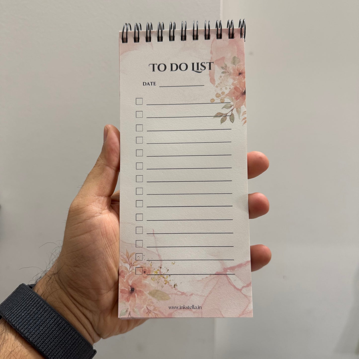 Elegant Floral To-Do List Notepad – Slim & Professional