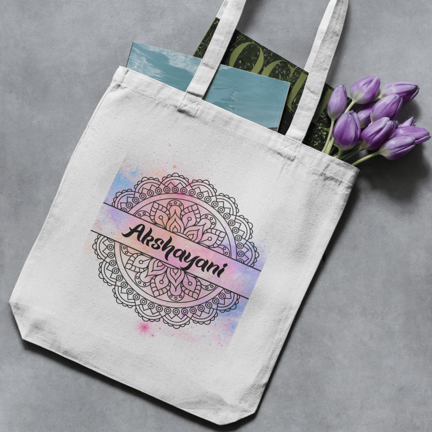 Personalized Mandala Art – Premium Polycotton Tote Bag