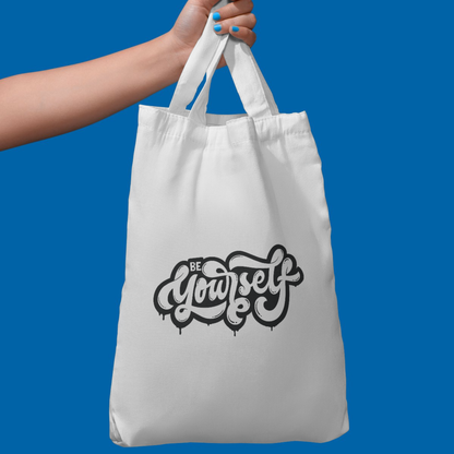 Be Yourself – Street-Art Style Polycotton Tote Bag