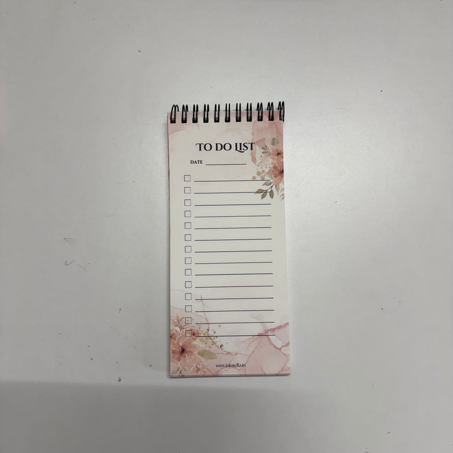 Elegant Floral To-Do List Notepad – Slim & Professional