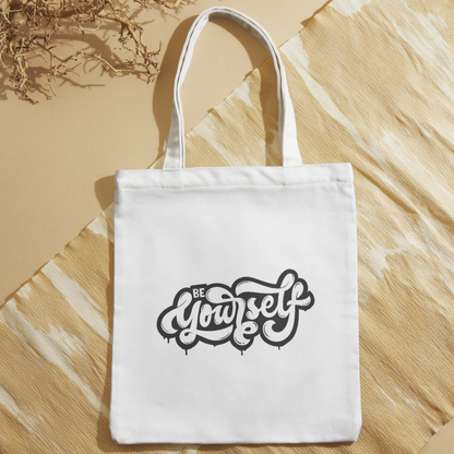 Be Yourself – Street-Art Style Polycotton Tote Bag