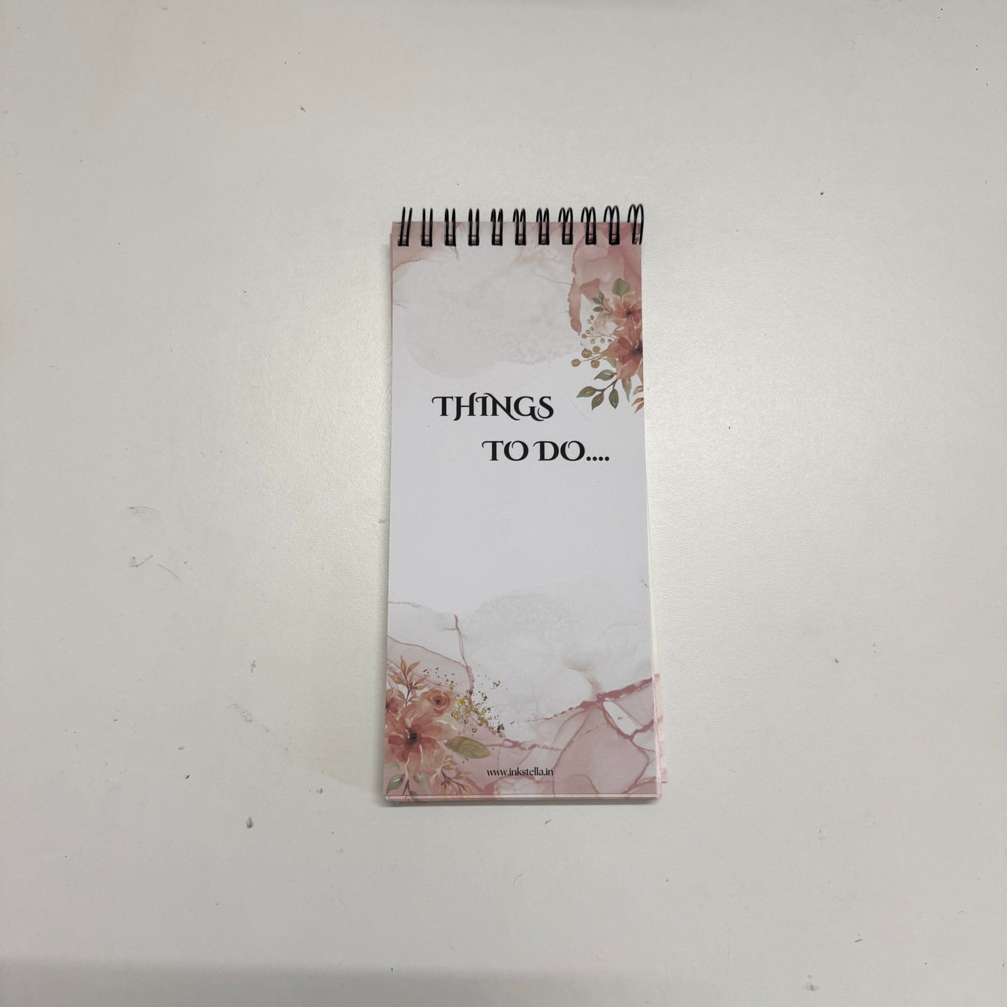 Elegant Floral To-Do List Notepad – Slim & Professional