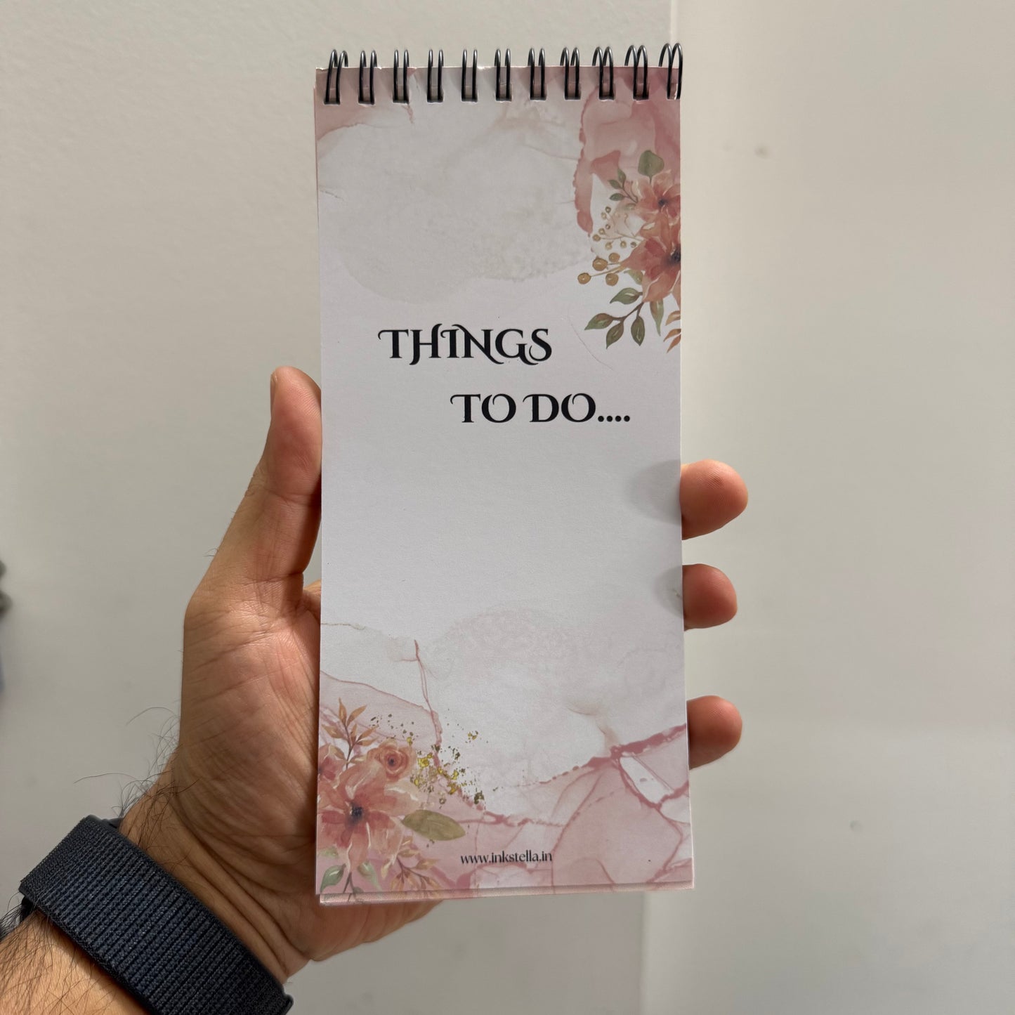 Elegant Floral To-Do List Notepad – Slim & Professional