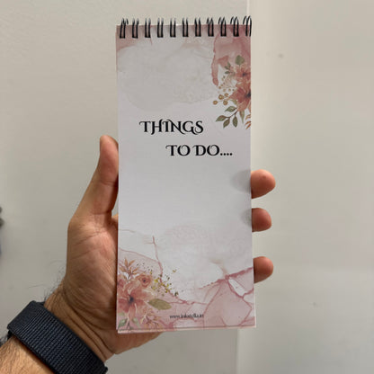 Elegant Floral To-Do List Notepad – Slim & Professional