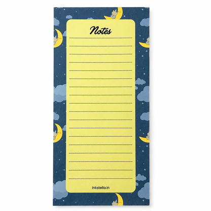 Midnight Moon & Stars Premium Tear-Off Notepad – Slim List Pad for Groceries, Reminders & Daily (Pack of 3)